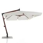 Guarda-chuva de madeira maciça com cobertura de poliéster revestido de PVC - Devoir Viadurini