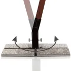 Guarda-chuva de madeira maciça com cobertura de poliéster revestido de PVC - Devoir Viadurini