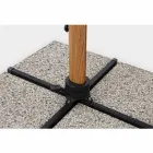 Guarda-chuva externo 3x3 em alumínio com tecido de poliéster bege - Leano Viadurini