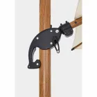 Guarda-chuva externo 3x3 em alumínio com tecido de poliéster bege - Leano Viadurini