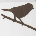 Relógio de Parede Branco com Decorações de Animais de Madeira Design Moderno - Suspense Viadurini