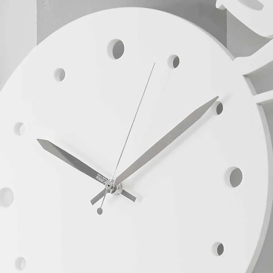 Relógio de parede decorado redondo colorido grande e moderno - Gato Viadurini