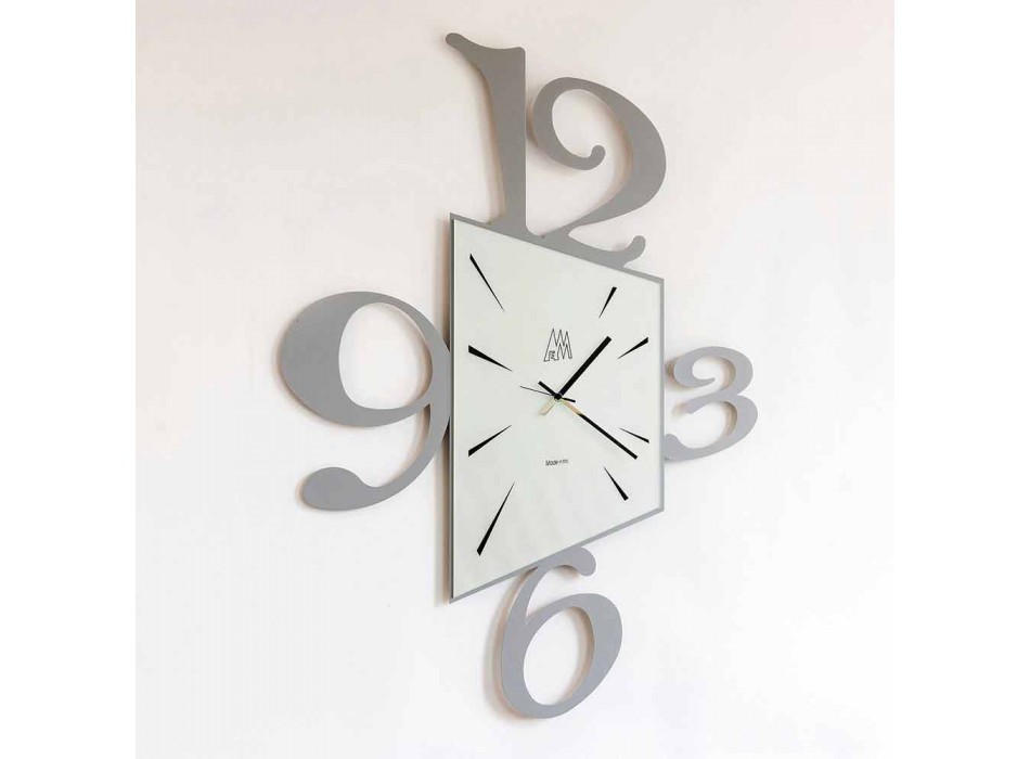 Relógio de parede design em ferro preto ou alumínio fabricado na Itália - Prospi Viadurini
