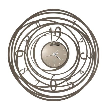 Relógio de Parede Redondo Design em Ferro com 3 Cores Decorativas - Doric Viadurini
