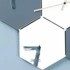 Relógio de parede grande em madeira com design moderno hexagonal - Nidodape Viadurini