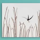 Relógio de parede retangular de madeira branca com design moderno - Filigrana Viadurini