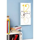 Relógio de parede Design moderno retangular de madeira colorida e branca - Matemática Viadurini