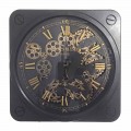 Relógio de Parede Design Vintage em Aço Quadrado Homemotion - Curzio