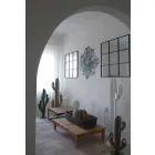 Relógio de parede design moderno em ferro preto ou branco fabricado na Itália - Baldo Viadurini