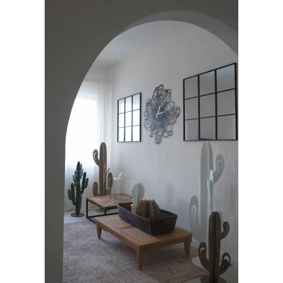 Relógio de parede design moderno em ferro preto ou branco fabricado na Itália - Baldo Viadurini