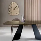 Relógio de parede Claudia com espelho e números gravados a laser. Viadurini