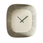 Relógio de parede Cesira em vidro espelhado com gravações a laser, fabricado na Itália. Viadurini