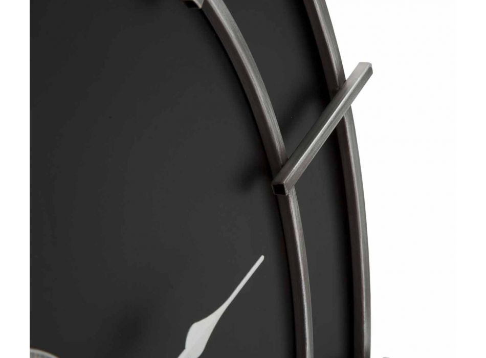 Relógio de Parede Redondo com Design Moderno em Ferro e MDF - Esperança Viadurini