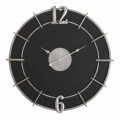 Relógio de Parede Redondo com Design Moderno em Ferro e MDF - Esperança