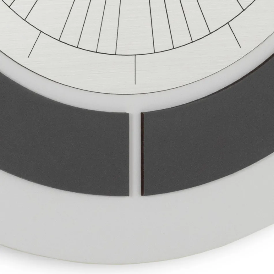 Relógio com Moldura em Relevo e Polipropileno com Cores Diferentes - Lunarium Viadurini