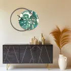 Relógio com painel de madeira e estampado Made in Italy - Malawi Viadurini