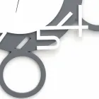 Relógio de Parede Grande e Moderno em Madeira Branca e Cinza - Dígito Viadurini