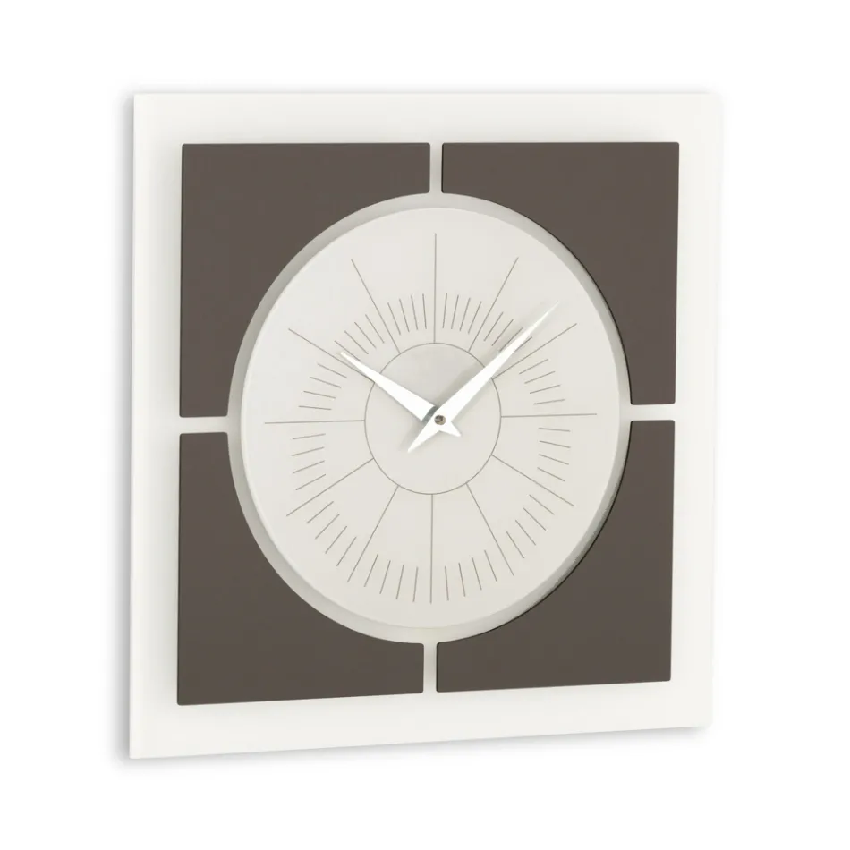 Relógio de parede em metacrilato e moldura de linho Fabricado em Itália - Battito Viadurini