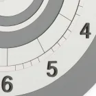 Relógio de parede em PVC com diferentes tonalidades de cor, fabricado em Itália - Flux Viadurini