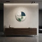 Relógio de parede em metacrilato impresso com formas geométricas, fabricado na Itália - Lumea Viadurini
