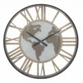 Relógio de Parede Redondo Diâmetro 60 cm Moderno em Ferro e MDF - Arnela