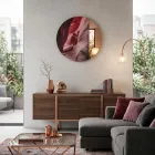Relógio de parede Elodea Green em metacrilato fundido, estilo deserto, fabricado na Itália. Viadurini