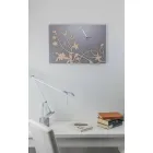 Relógio de parede retangular cinza moderno com design em madeira decorada - gálio Viadurini