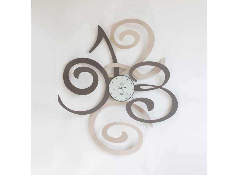 Relógio de parede design em ferro colorido fabricado na Itália - Fiordaliso Viadurini