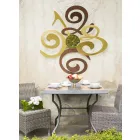 Relógio de parede design em ferro colorido fabricado na Itália - Fiordaliso Viadurini