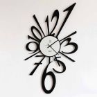 Relógio de parede design em ferro preto ou alumínio fabricado na Itália - Oceano Viadurini