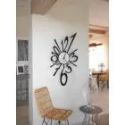 Relógio de parede em ferro ou alumínio preto Design fabricado em Itália - Oceano Viadurini