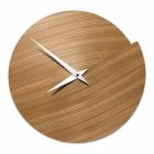 Relógio de parede design moderno em madeira natural fabricada na Itália - cratera Viadurini