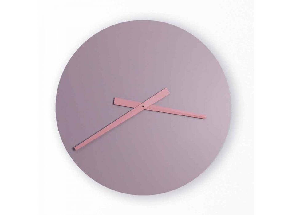 Relógio de parede moderno colorido grande em madeira redonda - Dione Viadurini