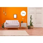 Relógio de parede moderno colorido grande em madeira redonda - Dione Viadurini