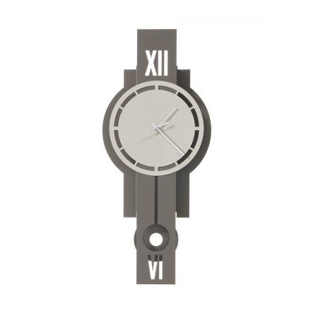 Relógio de parede de ferro com pêndulo fabricado na Itália - Som Viadurini
