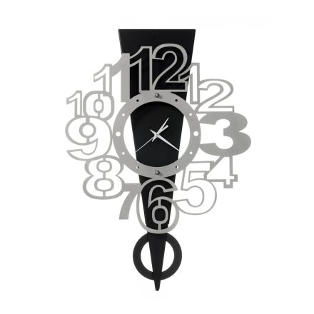 Relógio de parede de ferro com ponto de exclamação fabricado na Itália - manual Viadurini