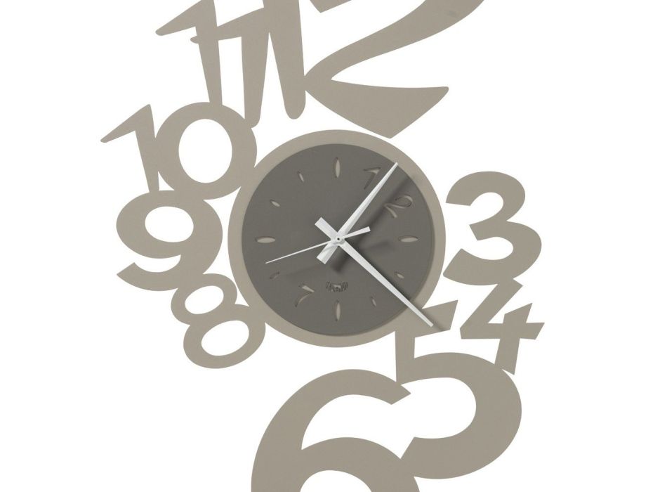 Relógio de parede de ferro de design grande com números externos - Aquário Viadurini