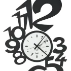 Relógio de parede de ferro de design grande com números externos - Aquário Viadurini