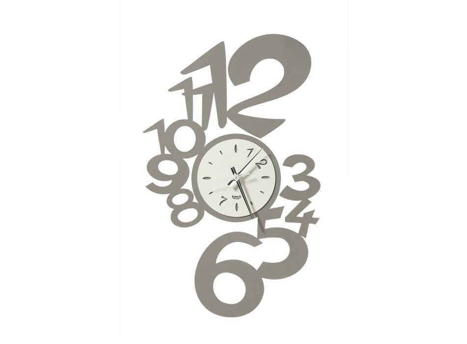 Relógio de parede de ferro com design grande e números externos - Aquário Viadurini