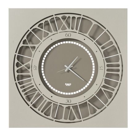Relógio de parede em ferro com design quadrado e redondo versátil - Sagitto Viadurini
