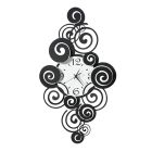 Relógio de parede de ferro com design vertical, decorações onduladas - Alibreo Viadurini