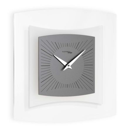 Relógio de Parede em Metacrilato Transparente e Bisatina Fabricado na Itália - Glad Viadurini