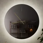 Relógio de parede de vidro com ponteiros em latão acetinado - Radia Viadurini