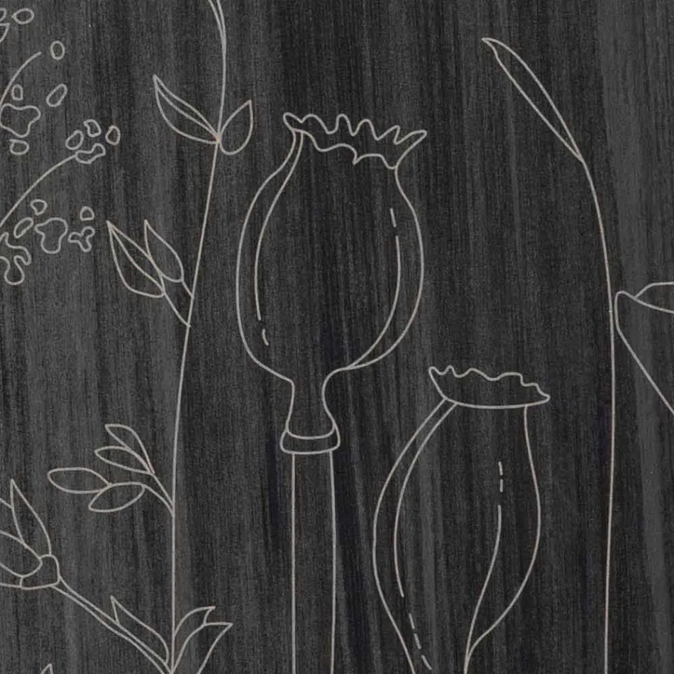 Relógio de parede de madeira com design redondo moderno e gravura a laser - Florinto Viadurini