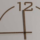 Relógio de parede quadrado e design moderno em madeira bege e marrom - Tabata Viadurini