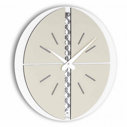 Relógio de parede redondo com suporte em PVC Made in Italy - Elisio Viadurini