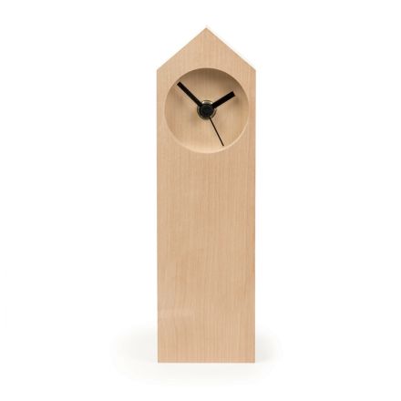 Relógio de mesa moderno em madeira de bordo evaporado feito na Itália - bordo Viadurini