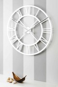 Relógio de parede grande chique gasto em madeira de design vintage - Arrigo