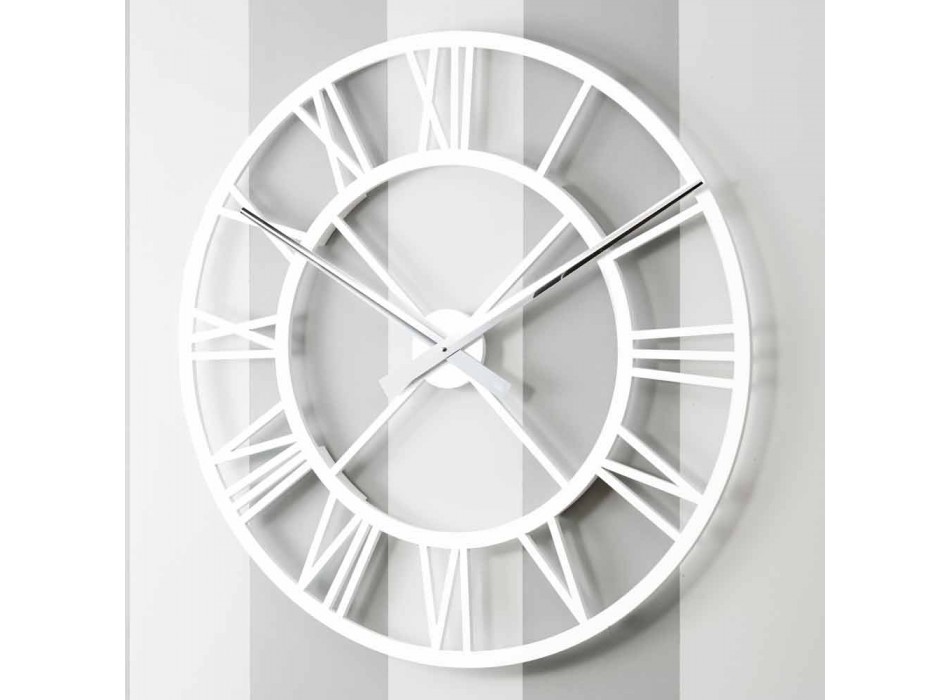 Relógio de Parede Gasto Grande em Madeira de Design Redondo Vintage - Arrigo Viadurini