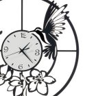Relógio de Ferro com Decoração de Beija-flor Fabricado na Itália - Virgem Viadurini